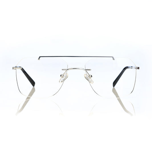 Pavarotti rimless aviator